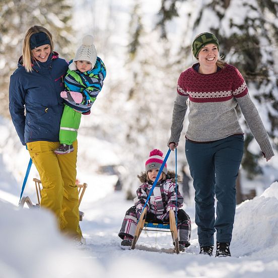 Tobogganing children family Lofer (c) Salzburger Land author Michael Größinger